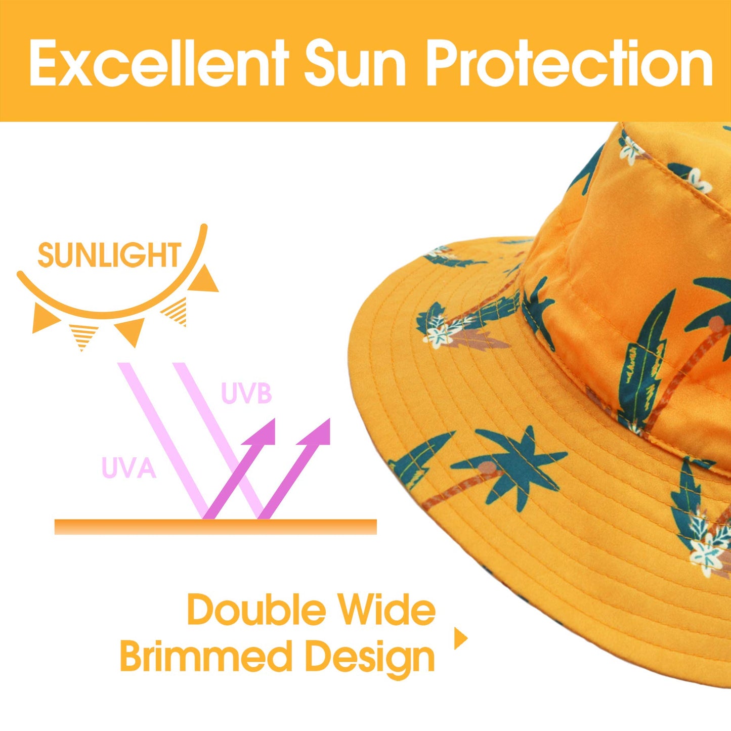 Toddler Hat Baby Sun Hat Kids Upf 50+ Baby Boy Hats Bucket Hat For Baby Girls Kids Beach Hat With Wide Brim Baby Caps 4-8 Years