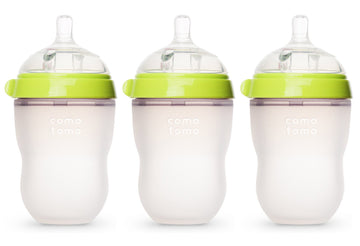 Comotomo Natural Feel 8 Ounce Baby Bottle 3 Pack - Green