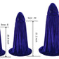 Makroyl Kids Velvet Cloak Cape With Hooded For Halloween Christmas Cosplay Costumes (Small, Blue)