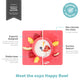 Ezpz Happy Bowl - 24 Months + (Coral) - 100% Silicone Suction Bowl With Built-In Placemat - Dishwasher Safe