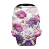 LedBack Purpe Floral Car Seat Cover for Babies, Retro Flower Nursing Cover Breastfeeding Cover,Soft Breathable Infant Carseat Ca