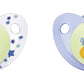 NUK Cute-as-a-Button Glow-in-The-Dark Orthodontic Pacifiers, Boy, 0-6 Months, 2-Pack