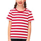Halloween Boys Waldo Costume Red White Striped Shirt Summer Short Sleeve Crewneck Basic Tee Top 5-6 Years