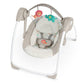 Ingenuity Soothe n Delight Compact Portable 6-Speed Plush Baby Swing with Music, Folds Easy, 0-9 Months 6-20 lbs (Cozy Kingdom)