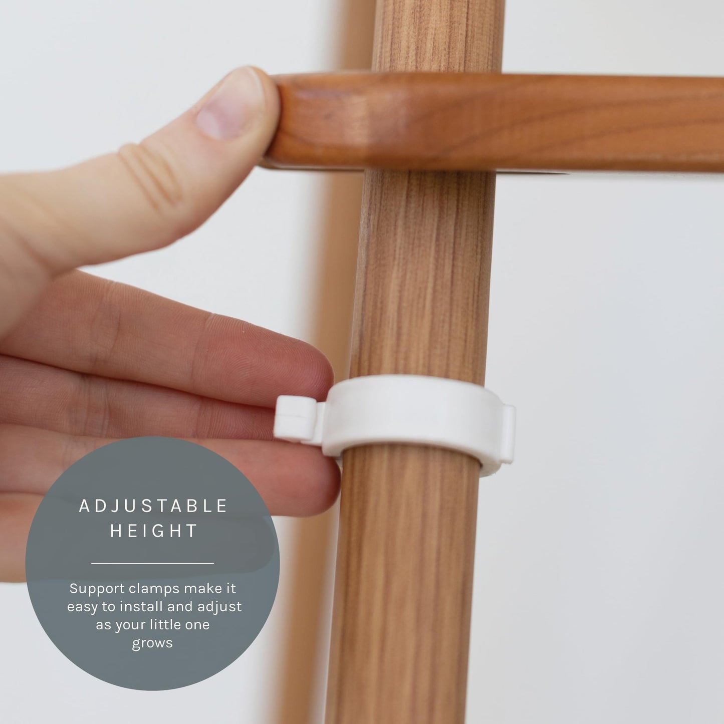 Yeah Baby Goods Adjustable Ikea High Chair Footrest (Cherry) - Attachable Ikea Antilop Highchair Footrest For Safer Mealtimes