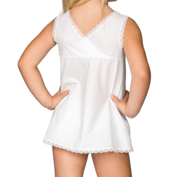 I.C. Collections Baby Girls White Simple A-Line Slip, 18M