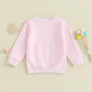 Dcohmch Toddler Girl Valentine'S Day Outfit Pullovers Heart Letter Print Shirt Sweatshirt Valentine Baby Girls Clothes (Light Pi