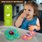 Tgxlak 3Pcs Suction Cup Spinner Toys For Babies, Fidget Spinners Sensory Bath Toys 6 12 18 Months, Airplane Car Travel Essential