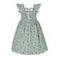 Jeelligular Toddler Dress Ruffle Sleeveless Button Down Denim Dress For Toddler Girls Summer Beach Casual A-Line Sundress(Green
