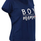 Boy Mama Matching Mommy And Me Outfits Mom Daughter Shirts Mothers Day Outfits Mama Mini Clothing (Womens M, Blue)