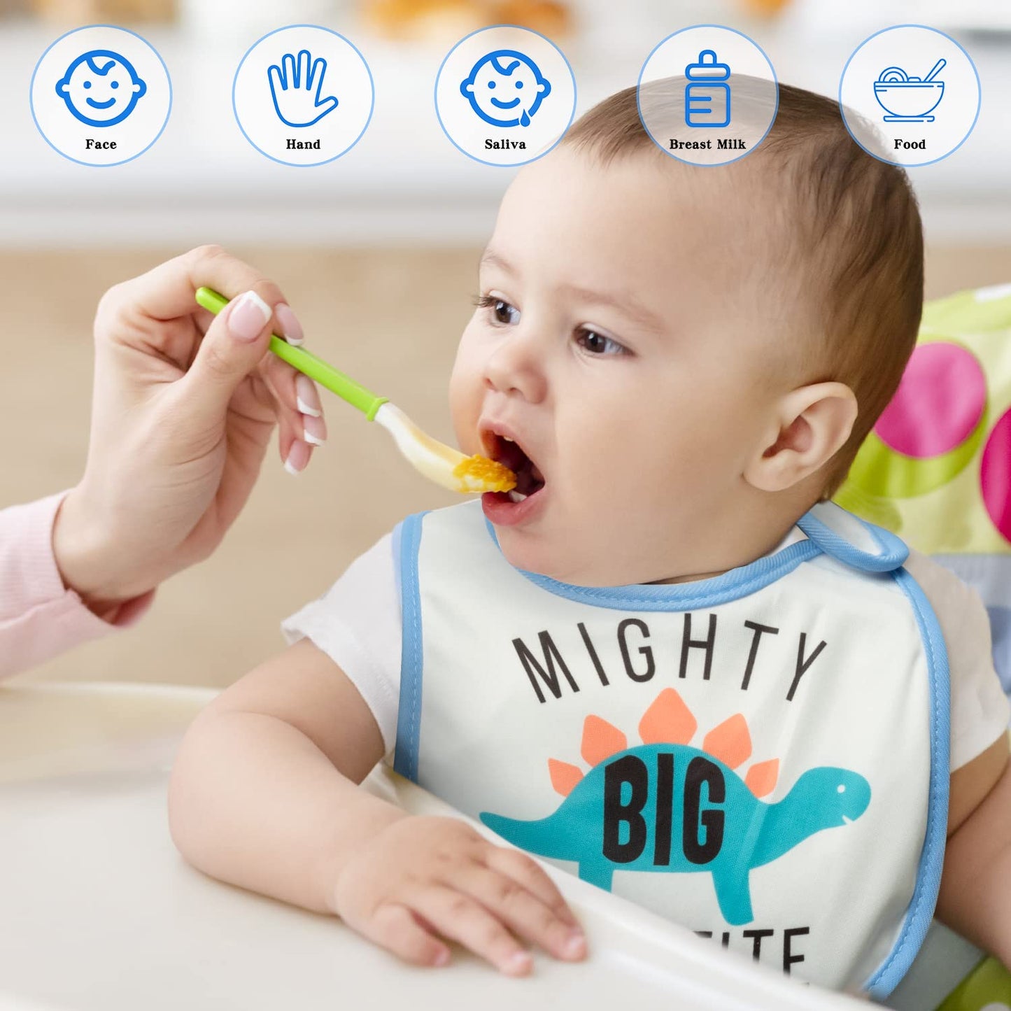 Bwkoss 10Pcs Waterproof Baby Bibs Unisex Newborn Babies Food Bibs Baby Keepsake Birthday Gift For Drooling Feeding Eating Teethi