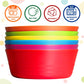 Plaskidy Plastic Toddler Bowls Set Of 6 Kids Bowls 10 Oz - Toddlers Cereal Bowls Microwave Dishwasher Safe Bpa Free Brightly Col