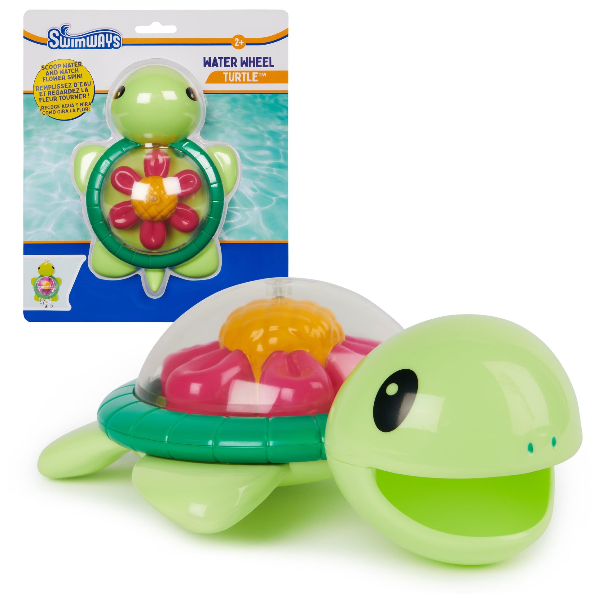 SwimWays Water Wheel Turtle, Kids Pool Accessories & Swimming Pool Toys, Turtle-Themed Water Toys and Pool Toys for Kids Ages 2 