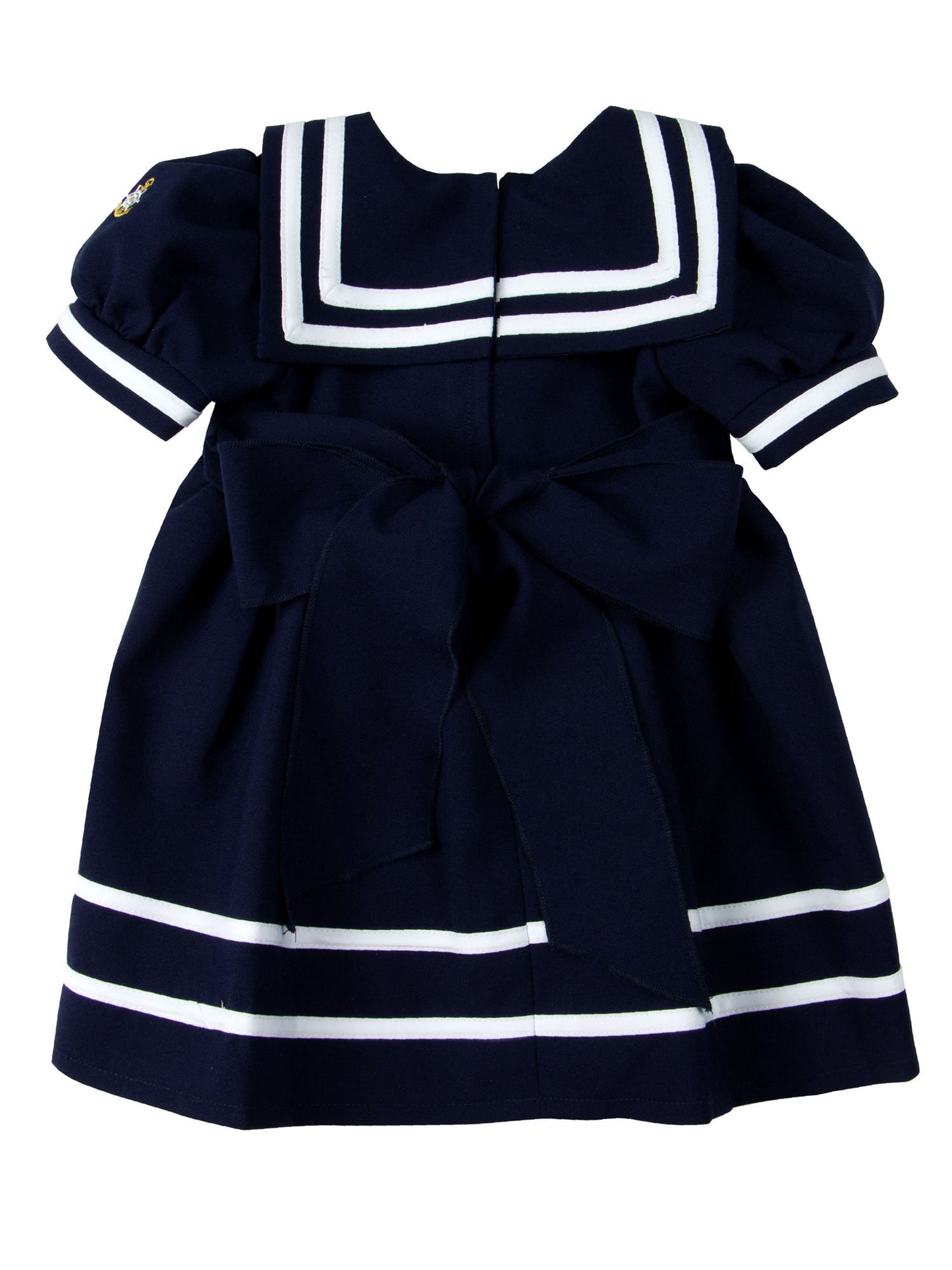 Spring Notion Baby Toddler Girls Nautical Sailor Dress With Hat Style-A Medium / 6-12 Months Navy