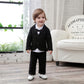 Baby Boys' Blazer Long Sleeves Shirts Pants Gentleman Suit 3 Pieces Sets Black 3-4 Years