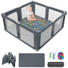 Seeday Foldable Playpen for Babies and Toddlers, 51 Portable Play Pen with Mat and Ocean Balls, Play Yard with with Visible Mesh