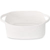 Abenkle Small White Basket, Soft Woven Storage Bins Baskets For Baby Cat And Dog Toys Organizer, Decorative Shelves Closet Organ
