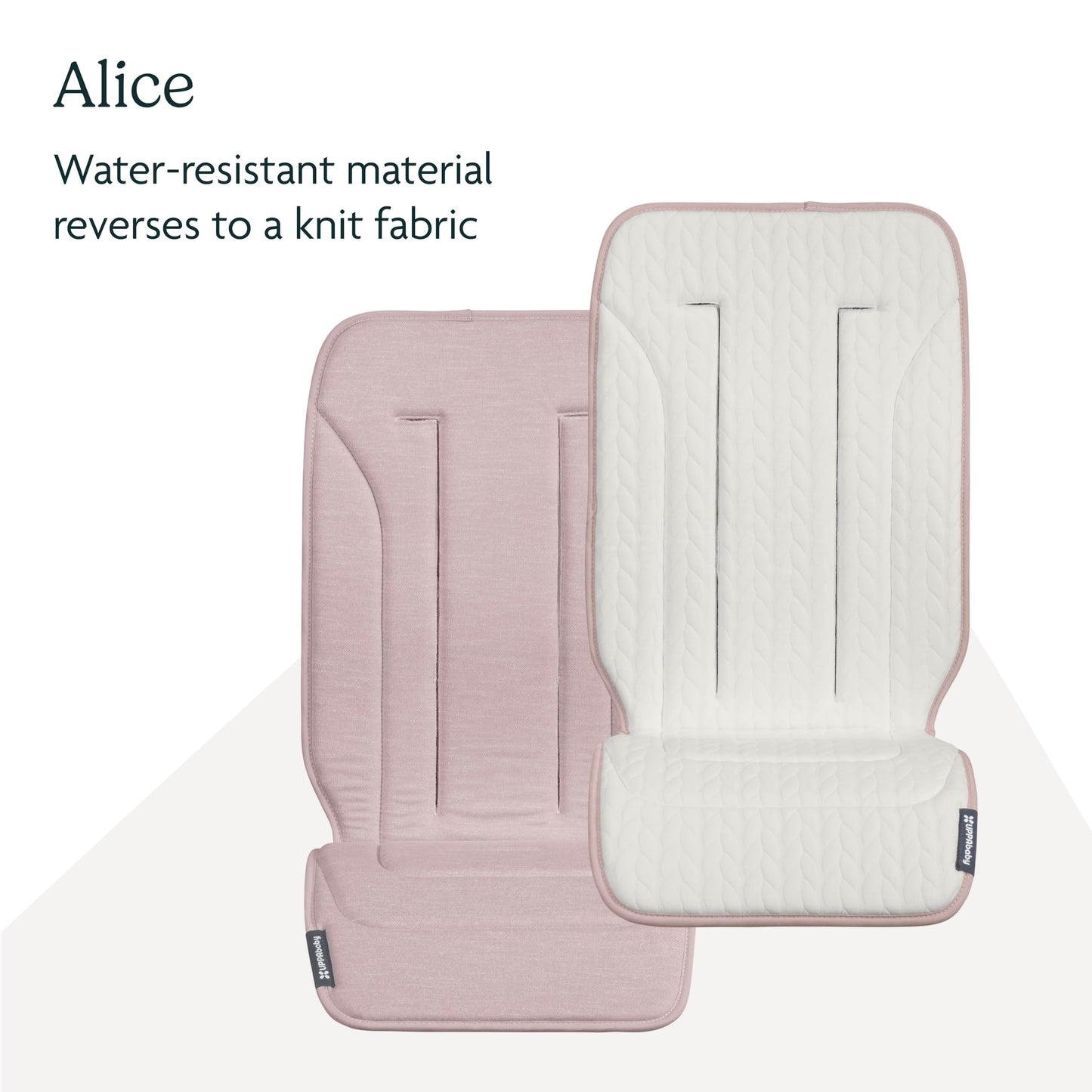 Uppababy Reversible Seat Liner/Water-Resistant And Comfortable/Easy Stroller Attachment/Alice (Dusty Pink/Cozy Knit)