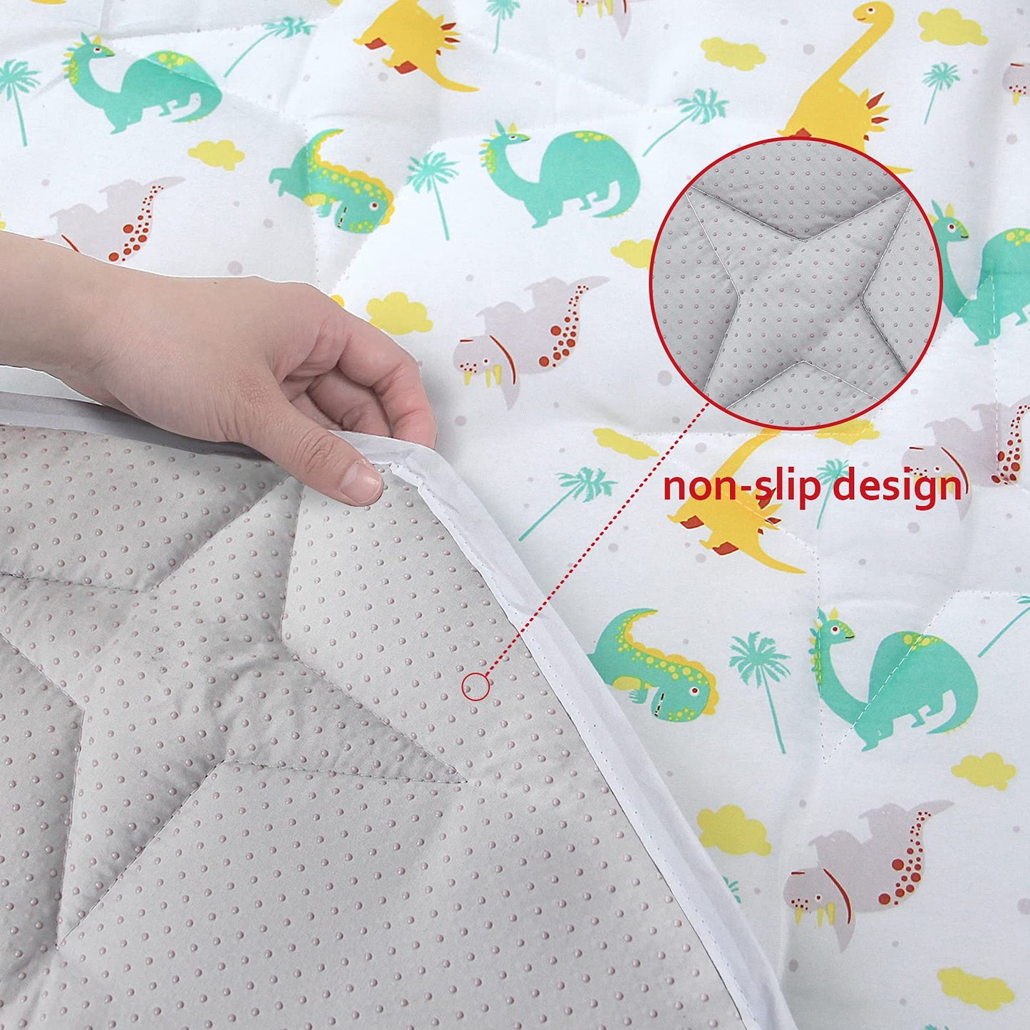 Hexagon Playpen Mat, Dinosaur Print Baby Playmat Kids Tent Mat Hexagon Rug Mat Suitable For Regalo My Play Portable Play Yard Si