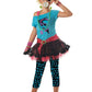 California Costumes 80'S Valley Girl Tween Costume , Turq/Black, Large