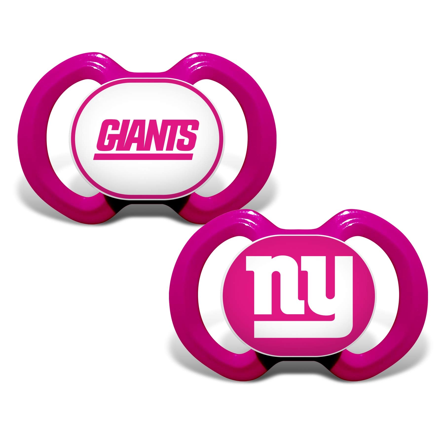 BabyFanatic Girls Pink Pacifier 2-Pack - NFL New York Giants - Officially Licensed League Gear