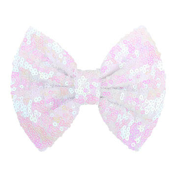Lanmerry Hair Bow Clip For Girls, 5 Inches Sequins Large Bow With Alligator Clip, Hair Accessories For Women Teens Babies Toddle