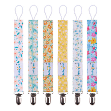 Babygoal Pacifier Clips, 6 Pack Metal Clips Pacifier Holder For Boys And Girls Fits Most Pacifier Styles & Baby Toys And Baby Gi
