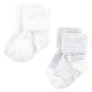 Hudson Baby Unisex Baby Cotton Rich Newborn And Terry Socks, Gray Stripe 8 Pack, 12-24 Months