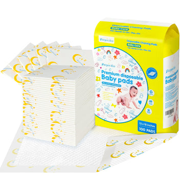 Baby Disposable Changing Pads 100 Count Incontinence Underpad Diaper Changing Liners Quick Absorb Soft Breathable Waterproof Lea