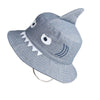 Shark Sun Hat For Kids Toddler Little Summer Bucket Hat Fisherman Play Cap For Boy Girl Grey