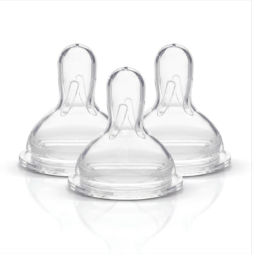 Medela Medium Flow Wide Base Nipple For 4-12 Months (Pack Of 3)
