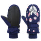 Toddler Mittens Winter Snow Glove Waterproof Mitten Warm Fleece Kid Ski Gloves For Boys Girls Black Fox M