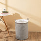 Wehuse Waterproof Fabric Laundry Hamper Collapsible, 22 Inch Tall Grey Thickened Canvas Dirty Clothes Hampers For Bedroom, Kids