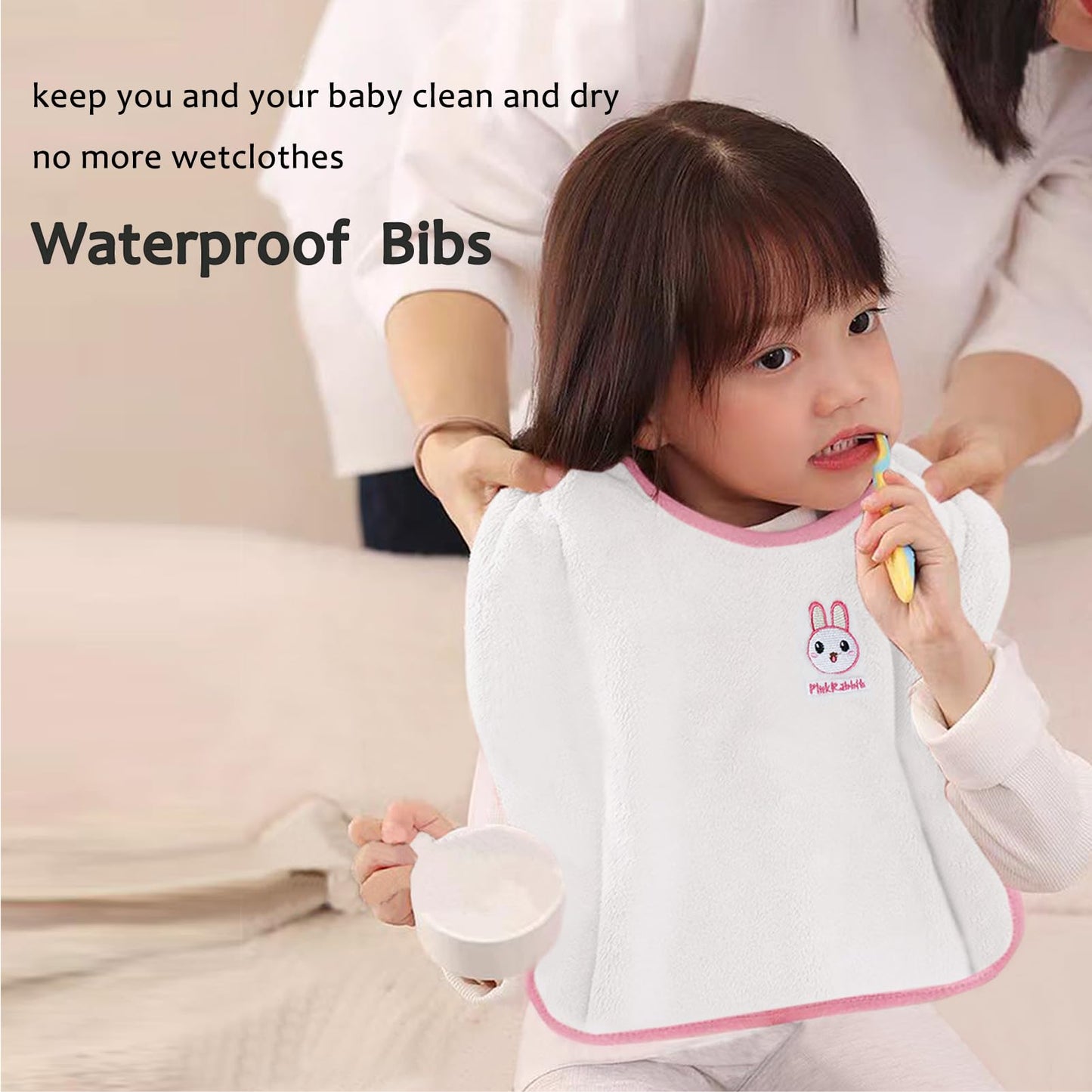 Hwieccogts Set Of 6 Bibs, Toddler Bibs For 2-4 Years,Large Towel Bibs For Boys Or Girls