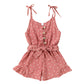3T Girl Clothes Toddler Baby Girls Strap Sleeveless One Piece Halter Romper Summer Jumpsuit, Pink Heart 3-4T/110Cm