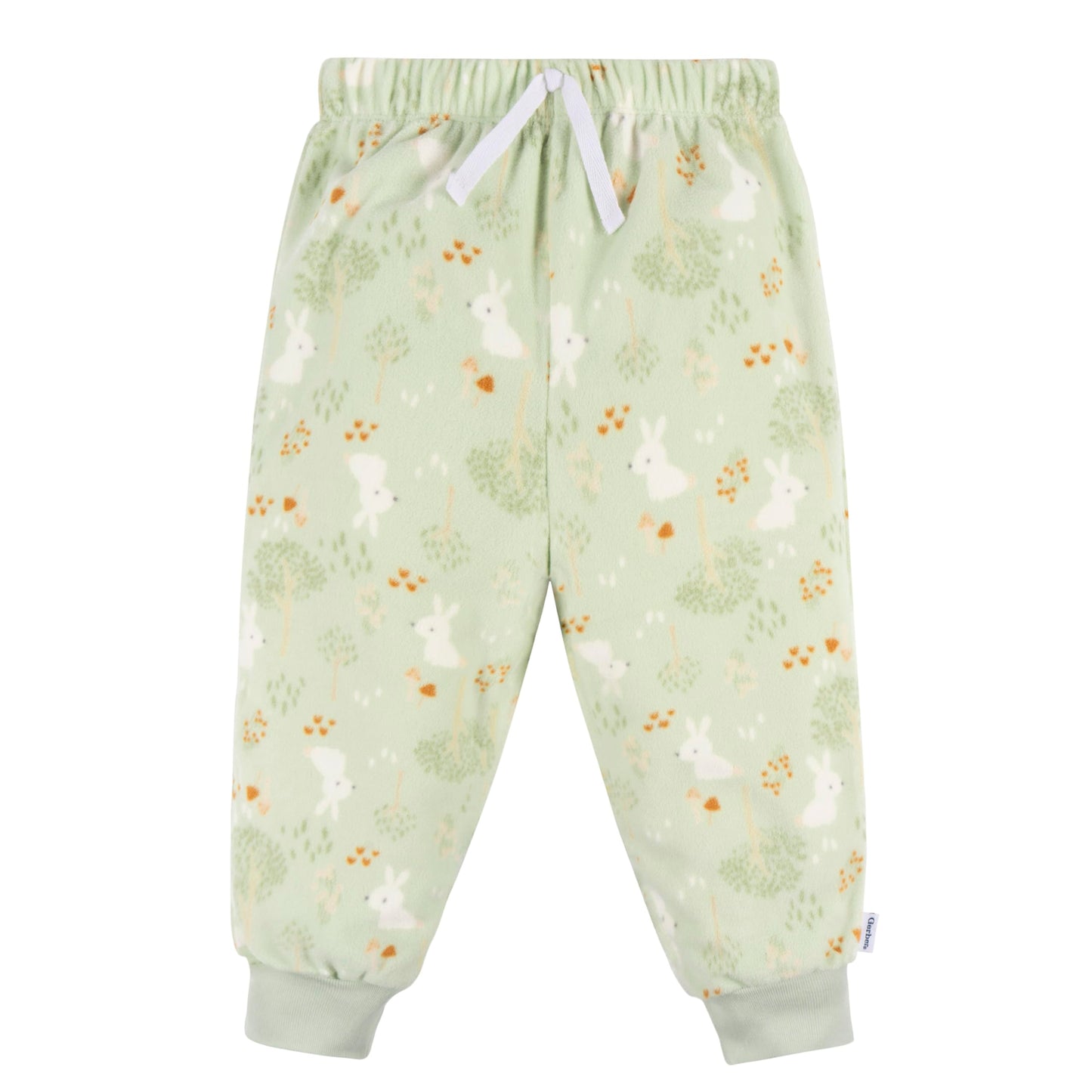 Gerber Baby Girl'S 2-Piece Fleece Pajamas Pants Set, Green Forrest