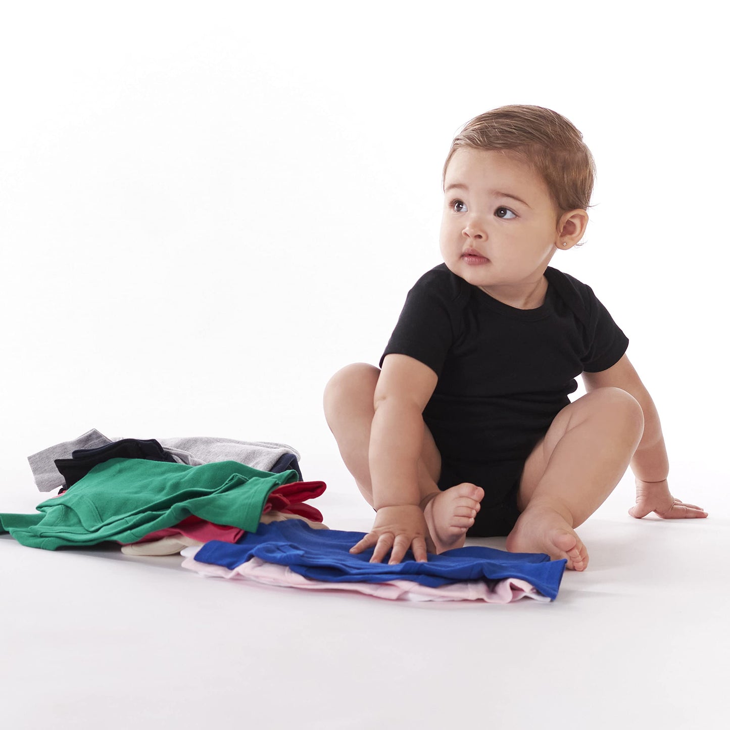 Gerber Baby 5 Pack Onesies Multi-Packs Bundle Interlock 180 Gsm, Black, 3-6 Months