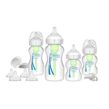 Dr. Brown'S Natural Flow Anti-Colic Options+ Wide-Neck Bottle Essentials Gift Set With Breast-Like Nipple,100% Silicone Happypac