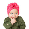 SYGA Baby Cap Naylon Cotton Flower Turban Hat Soft,Stretchable for Baby Cap 03 Years Pink