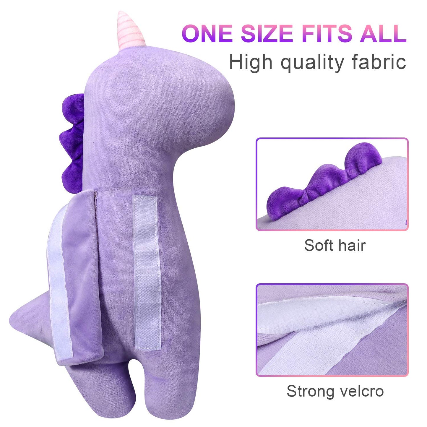 Farochy Unicorn Seat Belt Pillow Kids Cover, Vehicle Shoulder Pads, Car Seatbelt Cushion for Kids, Strap Pillows Animal Travel (