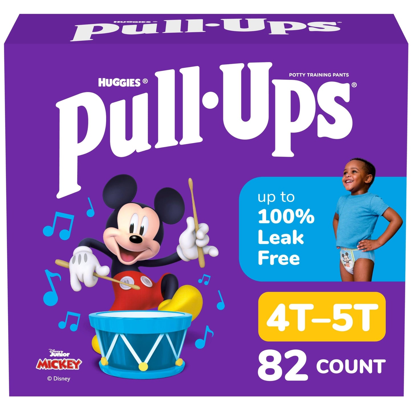 Pull-Ups Boys Potty Training Pants, Size 4T-5T Training Underwear (38-50 lbs), 82 Count