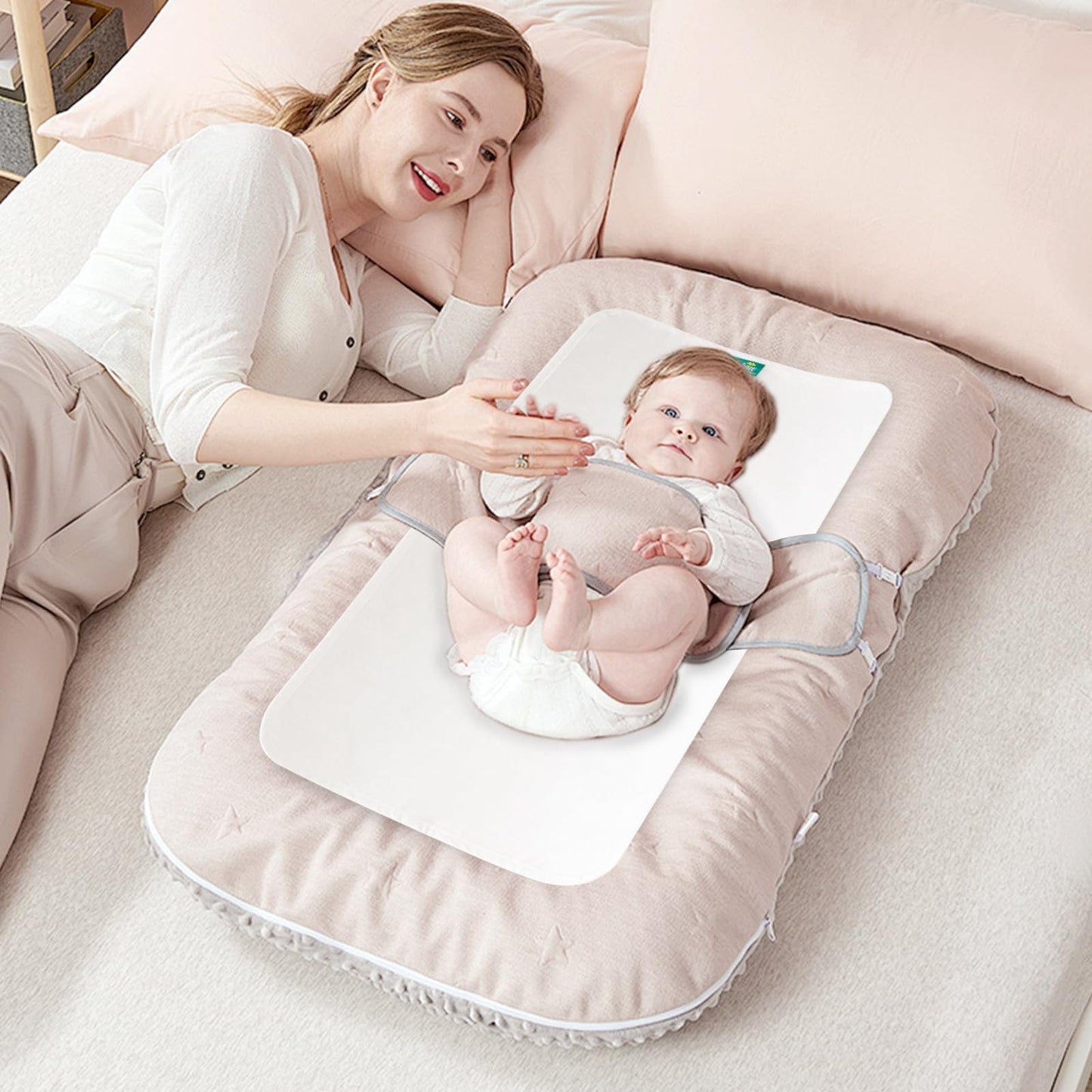 Changing Pad Liner 5 Count Waterproof Baby Diaper Changing Pad Cover 28' X 15' Larger Cotton Flannel Absorbent & Skin-Friendly