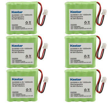 Kastar 6-Pack Battery Replacement For Summer Infant Baby Monitor 29710 29740 29580 29590 29610 29620 29630 29710 29740 29790 299