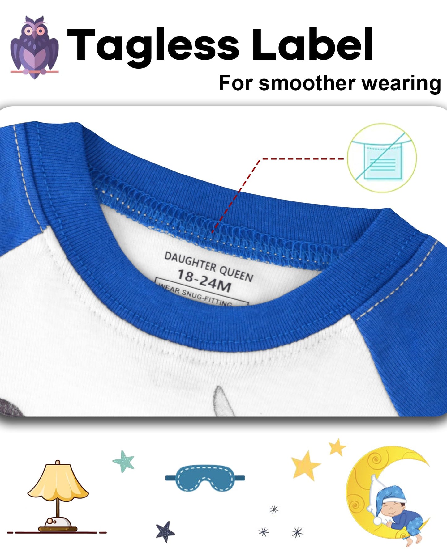 Daughter Queen Boys Pajamas 18-24 Months Summer Pjs Police Pj Sets Baby Toddler Cotton Short Sleeve Jammies Policeman Sleepwear