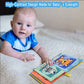 Dr.Rapeti Soft Cloth Book For Baby Infant Toddler Kids 6-Pack Crinkle Squeaky Washable Non-Toxic Early Educational Baby Book Bat