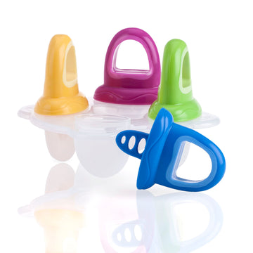 Nuby Garden Fresh Fruitsicle Frozen Pop Tray,Multicolored 1Set 4 Handle