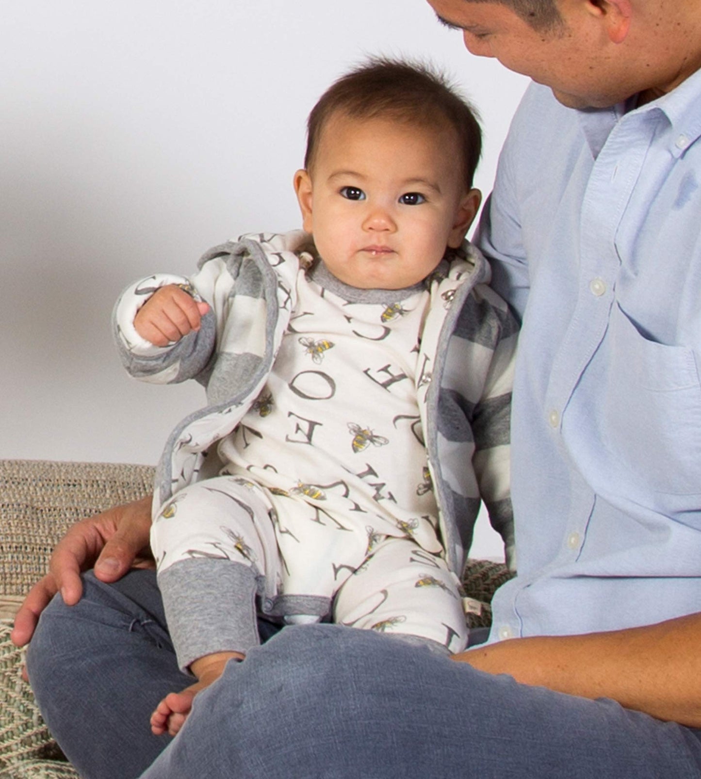 Burt'S Bees Baby Baby Girls Sweatshirts, Lightweight Zip-Up Jackets & Coats, Organic Cotton Hooded Sweatshirt, Heather Grey Abc,