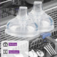 Sippy Spout Nipples For Comotomo Baby Bottles,100% Soft Silicone Sippy Cup Nipples,Variable Flow Conversion Nipple,6+ Months,4 C