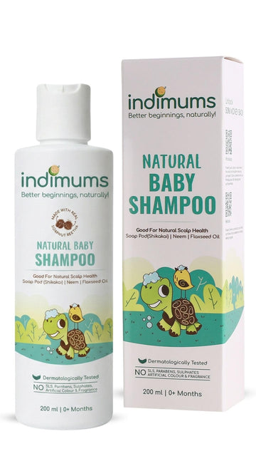 Indimums Reetha-Shikakai Natural Baby Shampoo For Babies & Kids | Healthy Scalp For Healthy Hair Growth | Mild & Conditioning | 