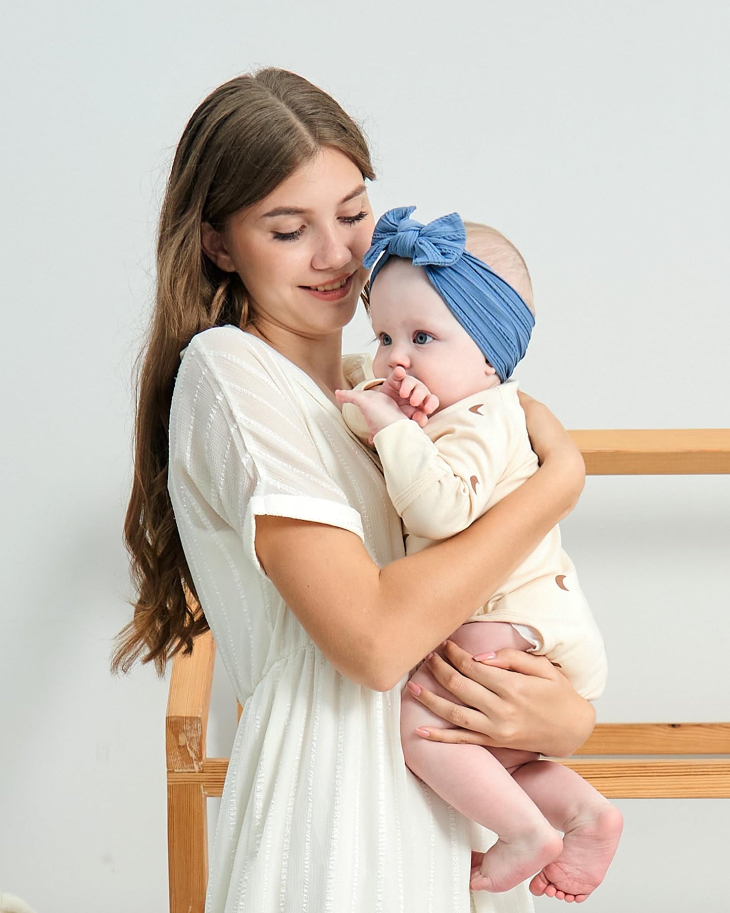 Jollybows 18Pcs Baby Nylon Headbands Hair Bow Elastics Hairbands Hair Accessories For Baby Girls Newborn Infant Toddlers Kids